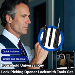 Lock Picking Tool Set Unlock Locksmith Tools Durable Practical Lock Pick Opener Set Universal Key Extractor