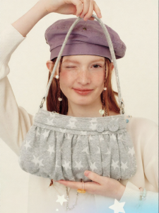 VANWALK | Elegant Ruffled Stars Design Shoulder Bag
