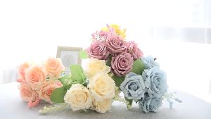 (5 tangkai) Bunga Mawar Artificial Diameter 7cm