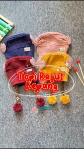 ByKiddos - Topi Anak Perempuan Rambut Kepang / Topi Bayi Kupluk Imut Lucu Baby Hat Wig