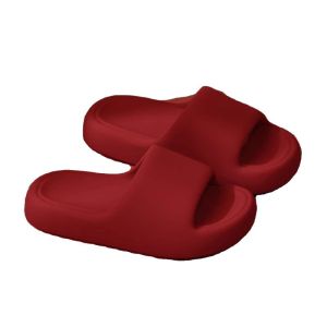 Dép Đi Trong Nhà Chống Trượt Màu Đỏ Cho Cặp Đôi Nam Nữ Năm Sinh Mới 2024 Dép Đi Trong Nhà PVC Đế Dày Mùa Đông
