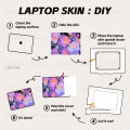 2 pieces Removable PVC Laptop Sticker, Self-Adhesive 3D Decorative Skin