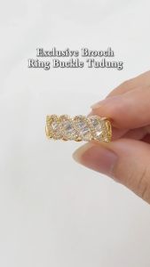 Sv Premium Exclusive Brooch Ring Buckle Tudung Elegant Fashion Accessories Cincin Tudung Diamond Mewah With Gift Box