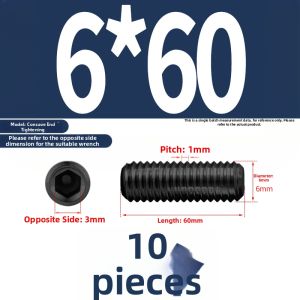 BAIRUITE | Tightening High-Strength Grade-12.9 Countersunk Hex Headless Screws