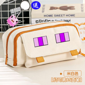 Large Capacity Pencil Case World of Warcraft Cartoon Print Oxford Cloth Student School Supplies Pencil Bag Ideal for Kids And Teens