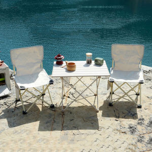 Bàn cắm trại chịu lực 30kg Bàn xếp ngoài trời Hợp kim nhôm Bàn dã ngoại nướng với balo du lịch gấp gọn