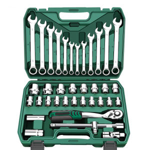 ISKU Kunci Shock Set 82pcs Tool Kit Set Kunci Ring Pas Set Dan 3pcs 1/2 72gigi Gagang Kunci shock rachet /Kunci Shock Set Lengtkap /Kunci Set 82pcs