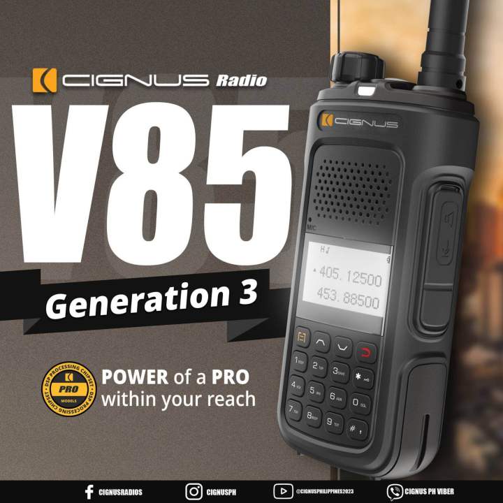 NEW CIGNUS V85 Gen.3 Dual Liner Dualband Dual display Portable Handheld