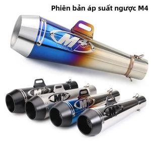 Ống Pô Xe Máy M4 Cỡ Lớn 51MM Kiểu Slip-On GP Moto Pot Silenciador Dành Cho Xe Tay Ga 300cc 600cc 1000cc