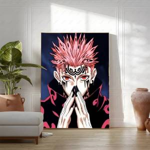Bandai | Jujutsu Kaisen Yuji Itadori Canvas Poster Phong Cách Hiện Đại Anime Nhật Bản Nghệ Thuật Treo Tường Cho Phòng Ngủ Phòng Khách Trang Trí Nhà