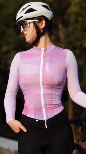 WOSAWE Women Cycling Jerseys Breathable Sunscreen Lightweight Sports Bike Long Sleeve Shirts