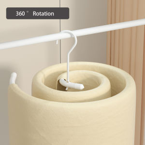 เคลื่อนไหวรูปทรงเกลียวสแตนเลสไม้แขวนเสื้อผ้าปูที่นอน 24 ส่วนปู สำหรับผ้าปูที่นอนผ้าคลุมผ้าปูที่นอนผ้าเช็ดตัว