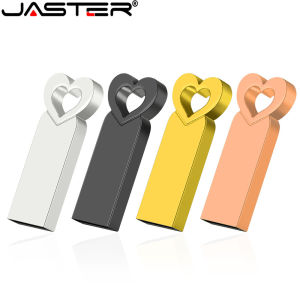 Jaster | JASTER High Speed USB Flash Drives 64GB Cute Heart Pen Drive 32GB Rose Gloden Memory Stick Real Capacity Pendrive Creative gift