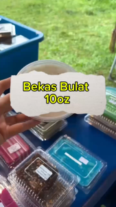 RC250 Disposable Round Food Container with Lid 10oz (50set/pkt) Bekas Plastik Makanan Bulat Taufu Fa
