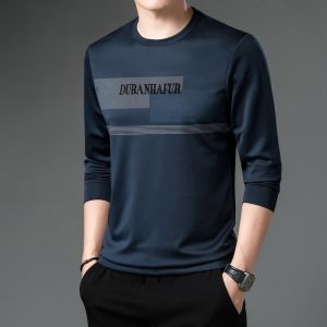 ROMON | Loose Long Sleeve Round Neck Sweatshirt Romon Mens Spring Autumn Style Casual Top Comfortable Breathable Antibacterial T-shirt