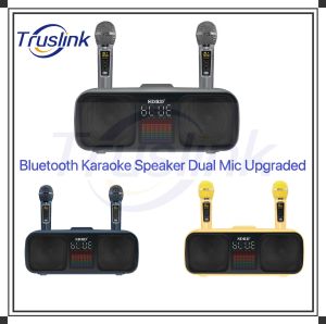 【SG Seller】Truslink SD-318 SDSD Portable Home KTV Kit with Wireless Dual Microphone Bluetooth Speaker and Powerful 30W Subwoofer Outdoor Karaoke Machine