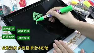 Bộ 8 Bút Đánh Dấu Huỳnh Quang Dạng Lỏng Không Bụi Có Đèn LED Phát Sáng Có Thể Xóa Được Dùng Cho Bảng Quảng Cáo