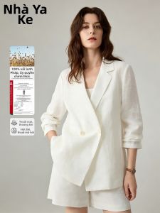 YAKEJIA | White Lightweight Breathable Womens Blazer