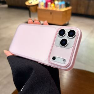 AO.HU | Clear Pink Thin Matte Full Enclosure Anti-Fingerprint iPhone Case