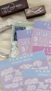 Stiker Huruf Jurnal Pastel: Dekorasi DIY Aesthetic & Weekly Planner