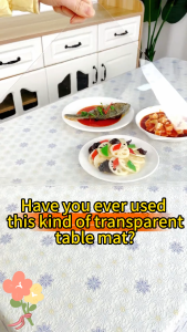 【Tidak menguning selama 100 tahun】2.5mm PVC alas meja transparan Sangat transparan Tahan air dan menyerap minyak