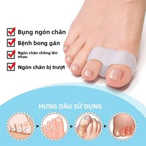 Miếng Tách Ngón Chân Bằng Silicon Dụng Cụ Chỉnh Hình Ngón Chân Cái Lệch Vòng Đôi Gel Chỉnh Thẳng Ngón Chân Giảm Đau Cho Bệnh Trật Khớp Ngón Chân Cái Thoải Mái Cho Nam & Nữ