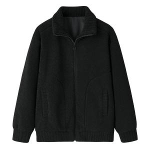 Enjeolon | Thick Fleece Stand Collar Mens Jacket