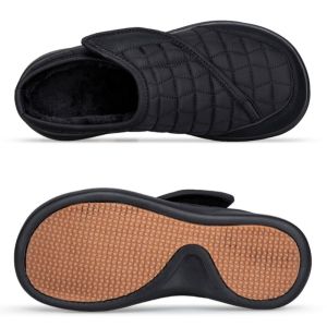 Lesvago Loose Warm Men Or Women Diabetic Widened Shoes Feet Swollen Deformation Orthopedics Shoes Adjustable Non-slip Hallux valgus Lightweight Elderly walking shoes