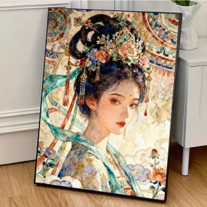 Kayou | Acrylic Paint By Numbers Chinese Style Beauties Painting By Numbers on Canvas Coloring By Number for Adults Paint Digital Art