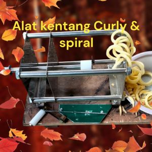 Alat pemotong kentang Curly fries multifungsi bisa spiral juga