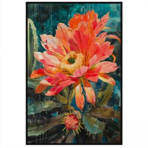 Tranh phong thủy hoa xương rồng tranh treo tường tranh dán tường in canvas. CGI - 522