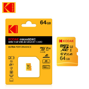 KODAK Micro SD Card RED Memory Card with Adapte 32GB MicroSDHC 64GB MicroSDXC MicroSD C10 A1 TF Flash Cards Cartao De Memoria