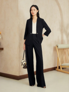 Straight Cut Wool Trousers