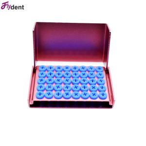 1Pcs 40 Holes Dental Bur Holder Aluminum Box Cleaning Silicone Stand Anti Falling FG RA Burs Organizer Box