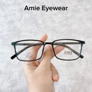 Kính gọng vuông nam nữ AMIE Eyewear gọng kính cận nhựa lõi kim loại giảm đau tai thiết kế thời trang cao cấp nam nữ 8188
