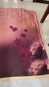 Khúc 1m5 Vải Lụa Gto In Hoa 3D Khổ 1m4 - Chất Dày Đẹp Láng Rũ Mềm Mượt Đàn Hồi - May Áo Kiểu Đầm Váy