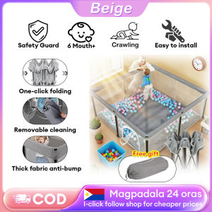 Portable Baby Play Pen Includes Storage Bag Compact Foldable for Travel Indoor & Outdoor Safety Playard