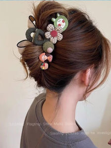 Kẹp Tóc Hình Chú Thỏ Dễ Thương Cỡ Lớn Phong Cách Rừng Nữ Tính Kẹp Cá Mập Kiểu Bướm Thanh Lịch Phụ Kiện Tóc Sau Gáy