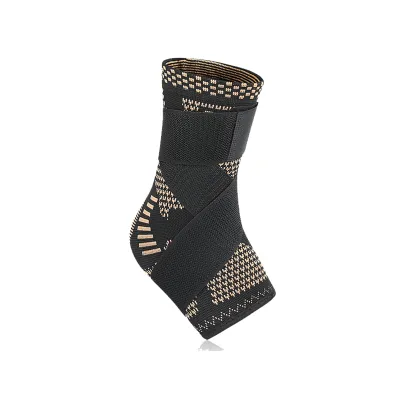 1Pcs Copper Ankle Brace Infused Compression Sleeve Support for Plantar Fasciitis Sprained Ankle Achilles Tendon Pain Relief