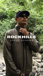 RIGI Jaket Gunung / Jaket Hiking / Jaket Pendaki Windproof / Jaket Anti Angin Tebal Hangat Pria Rockhills