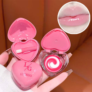 มาส์กปากสองสีเพื่อความกระจ่างใส ลิปบาล์มบำรุงริมฝีปากรูปหัวใจ ให้ความชุ่มชื้นและบำรุงริมฝีปากสำหรับฤดูใบไม้ร่วง/ฤดูหนาว ลดเลือนริ้วรอยบนริมฝีปาก