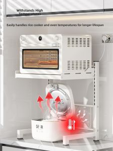 JIABAILI | Multifunctional Kitchen Appliance Organizer Shelf Microwave Oven Rice Cooker Storage Rack