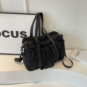 Casual Large Capacity Nylon Bag Womens 2025 New Versatile Crossbody Bag Short Trip Shoulder Bag Fitness Bag Korean Style