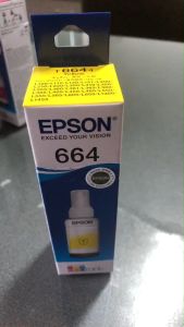 EPSON T664400 Yellow Ink Cartridge for Epson L100/110/120/200/210/220/300/310/350/355/360/365/380/385/455/485/550/555/565/1300 - 70cc - Original