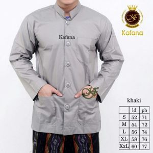 Baju Koko Habaib Ammu Saku Depan Haibah Polos Kafana