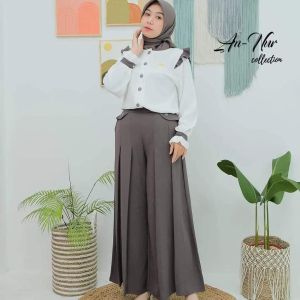 SETELAN CELANA KULOT DEWASA LUNA CRINGKLE AIRFLOW PREMIUM