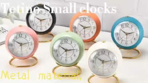 Retro Nordic Quartz Movement Silent Portable  Alarm Clock With Backlight Silent Giveaway Or Gift