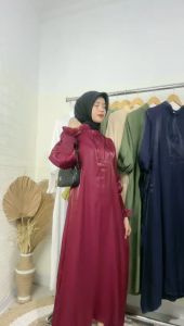 BAJU GAMIS WANITA MAVILNA BAHAN SHIMER M L XL