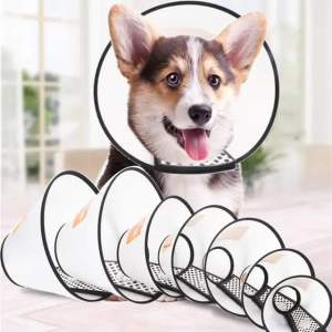 PET ELIZABETH CONE E COLLAR DOG CAT SAFETY COLLAR CIRCLE ADJUSTABLE PET HEAD ANTI BITE
