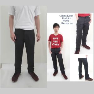 Celana Bahan Hitam Formal & Celana Panjang Pria